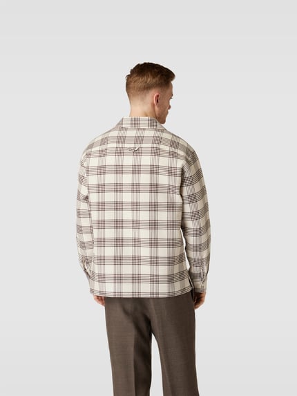 Filippa K Koszula casual w kroju regular fit Ciemnobrązowy melanż 5