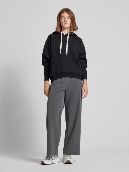 LeGer Bluza z kapturem z rękawami raglan model 'Hayley' Czarny 1