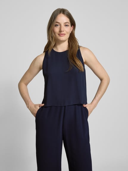 s.Oliver BLACK LABEL Regular Fit Jumpsuit mit doppellagigem Chiffon Marine 3