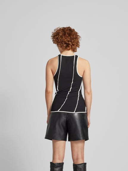 Nanushka Top met contrastkleurige siernaden Zwart - 5