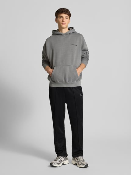 PEGADOR Trainingsbroek met elastische band en labelstitching Zwart - 1
