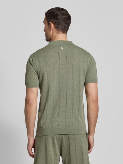 Colours & Sons Slim fit poloshirt met labeldetail Wit - 5