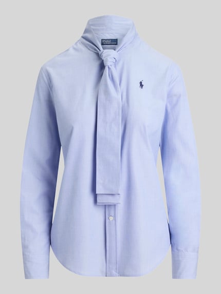 Polo Ralph Lauren Slim Fit Hemdbluse aus reiner Baumwolle Hellblau 2