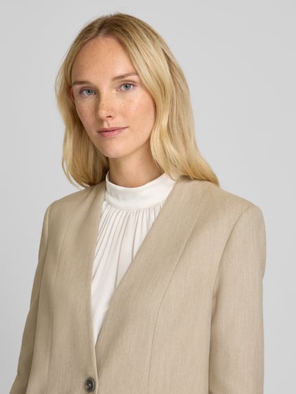 MORE Blazer met opgestikte zakken Zand - 3