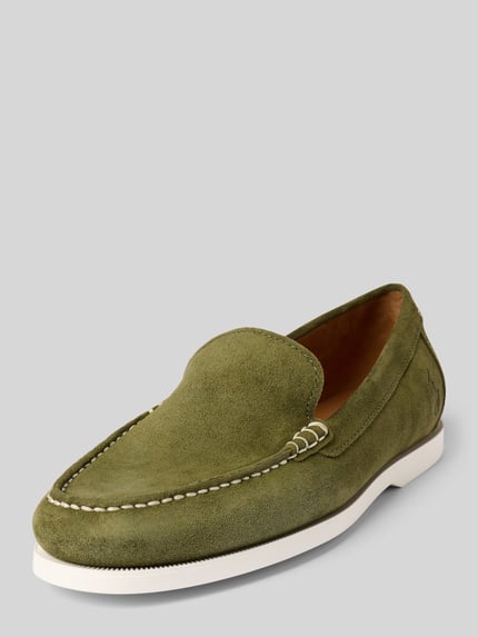 Polo Ralph Lauren Loafers mit Logo-Detail Modell 'MERTON VENETIAN' Dunkelgruen 1