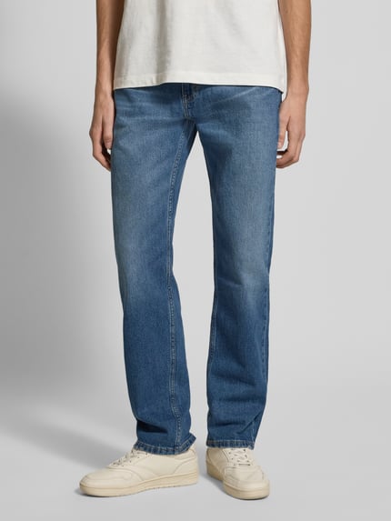 Levi's® Regular Fit Jeans mit Eingrifftaschen Modell '505™' Dunkelblau 4