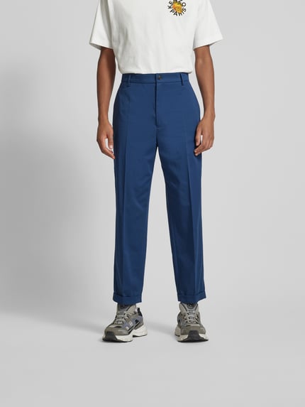 Kenzo chino met persplooien Donkerblauw - 4