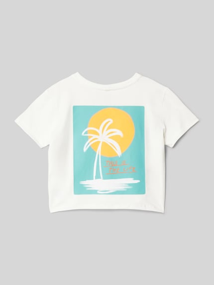 Blue Effect Kort T-shirt met motiefprint Wit - 3