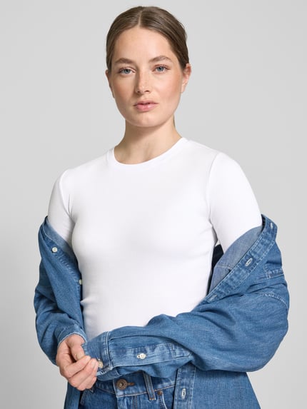 Samsøe Samsøe Slim fit T-shirt van katoenmix model 'SAALEXO' Wit - 3