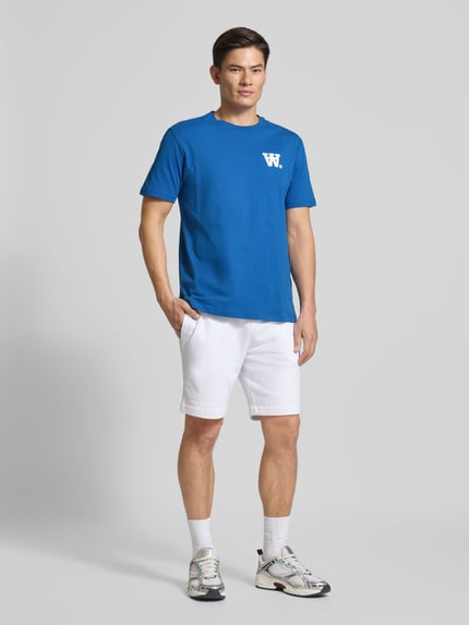 Wood Wood T-Shirt mit Logo-Print Modell 'Ace' Royal 1