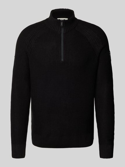 Tom Tailor Denim Regular Fit Troyer mit Raglanärmeln Black 2