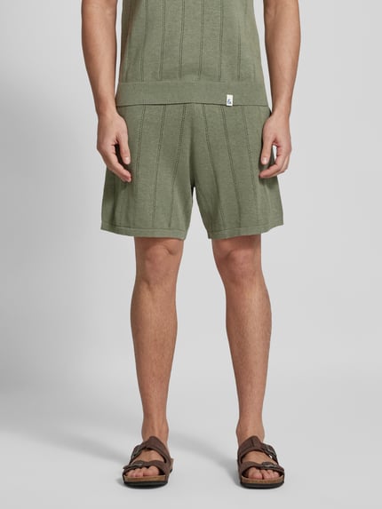 Colours & Sons Regular Fit Shorts mit Leinen-Anteil Gruen 4