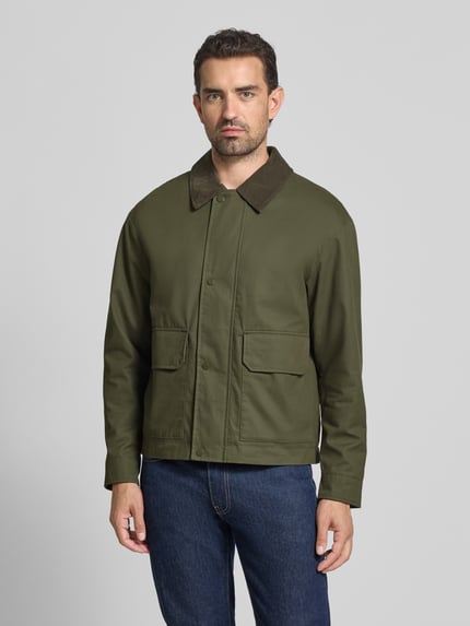 JACK & JONES Premium Hemdjacke mit aufgesetzten Pattentaschen Khaki 4