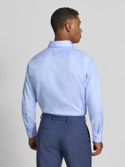 Seidensticker Slim Fit Businesshemd aus reiner Baumwolle Modell 'New Kent' Bleu 5