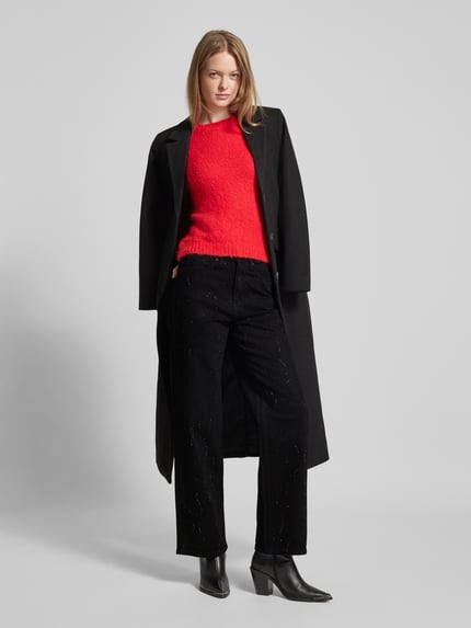 VERO MODA High Rise Jeans mit Strassstein-Besatz Modell 'TESSA' Black 1