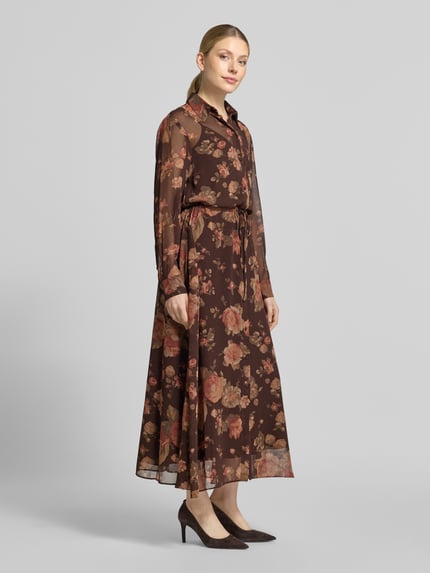 Lauren Ralph Lauren Uitlopend maxi-jurk met tailleriemband Middenbruin - 1