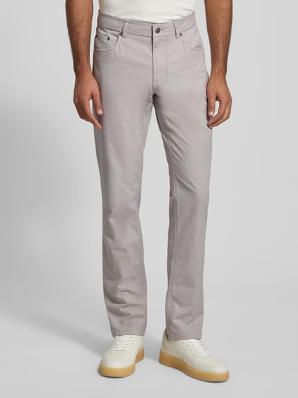 Christian Berg Men Regular fit stoffen broek met 5-pocketmodel Lichtbruin - 4