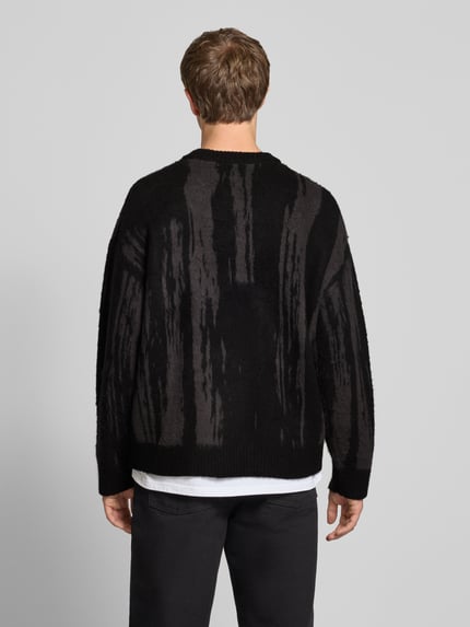 JACK & JONES Strickpullover mit gerippten Abschlüssen Modell 'COVER' Black 5