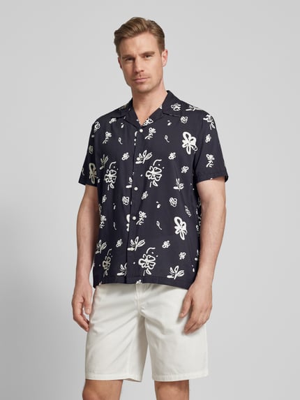 Selected Regular Fit Freizeithemd mit Allover-Muster Black 4