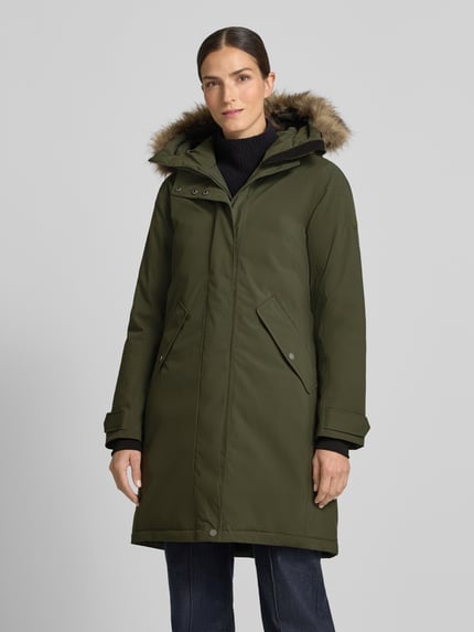 Didriksons Regular Fit Parka mit Kunstfellbesatz Modell 'ERNA' Dunkelgruen 4