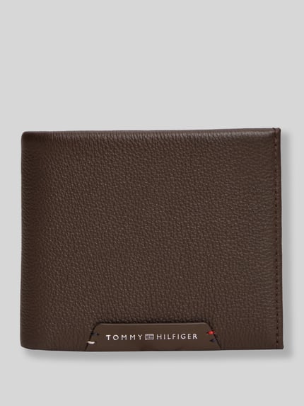 Tommy Hilfiger Portemonnaie aus echtem Leder Dunkelbraun 1