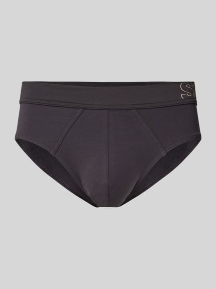 SLG Slip met elastische label-tailleband Antraciet - 1