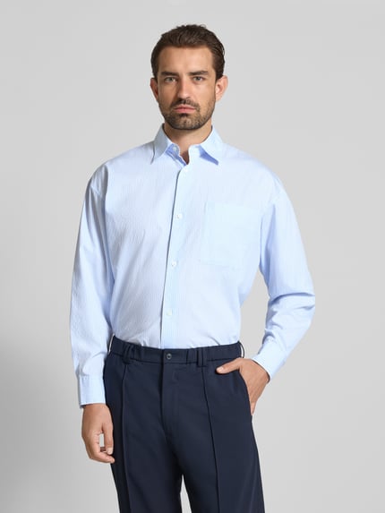 ANNARR Regular Fit Business-Hemd mit Kentkragen Modell 'VOLUND' Hellblau 4