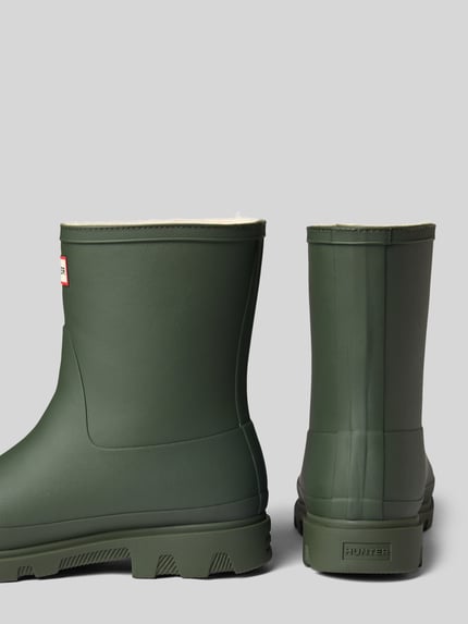 Hunter Gummistiefel mit warmem Futter Khaki 2