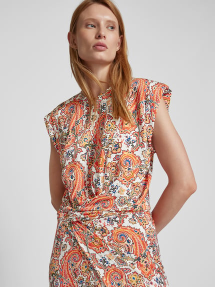Rabanne Maxi-jurk met ronde hals Oranje - 3