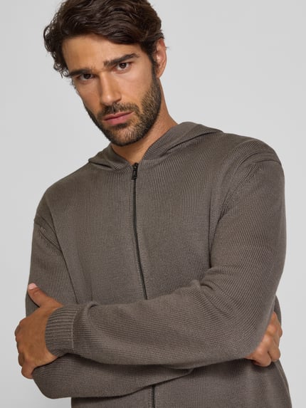 Armani Exchange Kurtka z dzianiny z kapturem Średnioszary 3