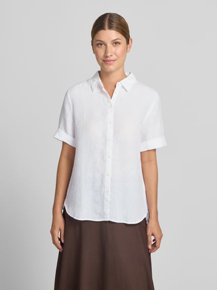 Marc O'Polo regular fit blouse van puur linnen Wit - 4