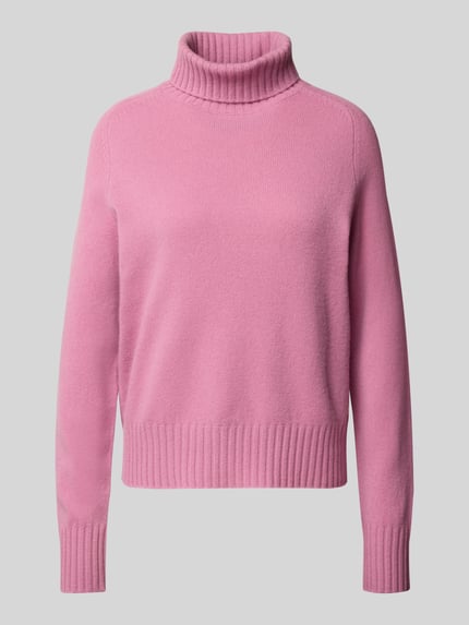 Fynch-Hatton Rollkragenpullover mit gerippten Abschlüssen Rose 2