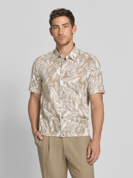 Armani Exchange Regular Fit Freizeithemd mit Kentkragen Beige 4