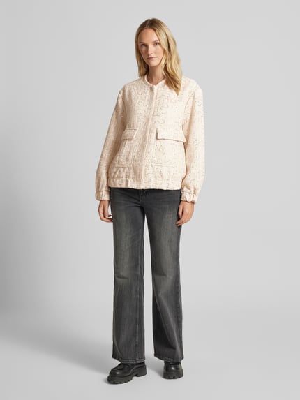YAS Regular fit jack met wol model 'LIETTA' Beige - 1