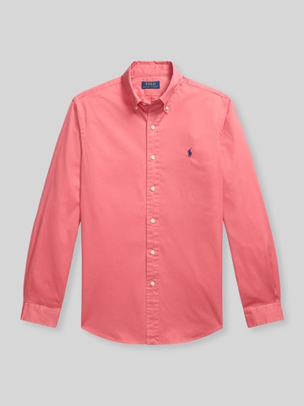 Produktfoto, Regular Fit Freizeithemd aus reiner Baumwolle von Polo Ralph Lauren in Optik: Unifarben, Button-Down-Kragen, Logo-Stitching, Twill