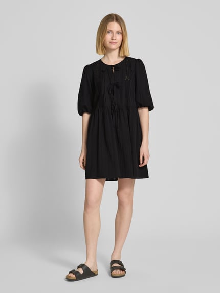 Jake*s Casual Minikleid mit Schnürverschluss Black 1