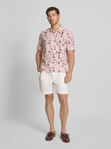 Marc O'Polo regular fit vrijetijdsoverhemd van puur katoen Bordeaux - 1