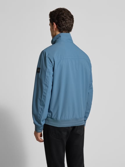 Tom Tailor Comfort Fit Blouson mit geripptem Rumpfabschluss Jeansblau 5