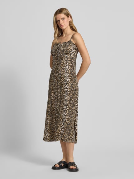 ONLY Ausgestelltes Freizeitkleid aus reiner Viskose Modell 'BRENNA' Sand 1