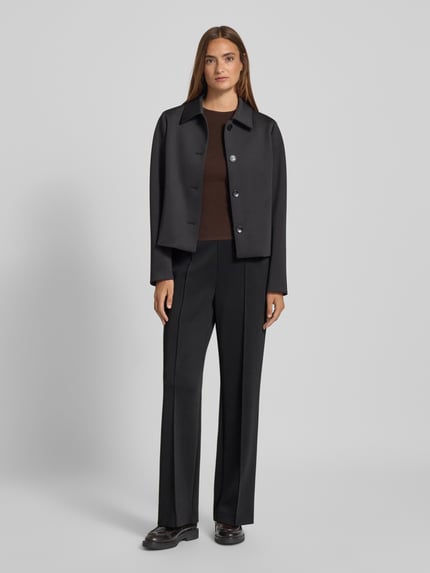 s.Oliver BLACK LABEL Straight Leg Hose mit elastischem Bund Black 1