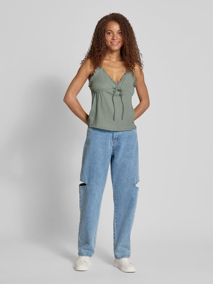 ONLY Regular Fit Trägertop mit Taillentunnelzug Modell 'HILLARY' Schilf 1