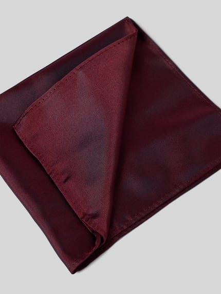 MONTI Strik en pochet in een set van pure zijde Bordeaux - 3