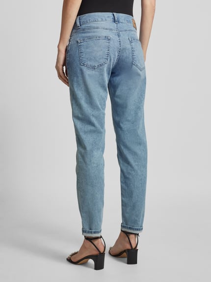 ANGELS Mom Jeans im Destroyed-Look mit Ziersteinbesatz Hellblau 5