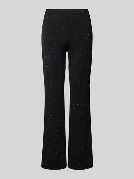 ONLY Weite Hose mit Zierstein-Besatz Modell 'ZITA' Black 2
