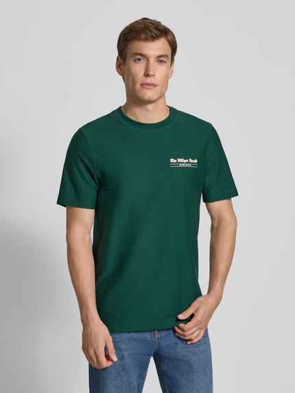 Tommy Hilfiger t-shirt o kroju regular fit z czystej bawełny Butelkowy zielony 4