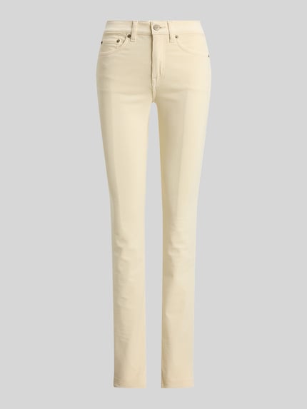 Lauren Ralph Lauren Straight Leg Hose aus Baumwoll-Mix Ecru 2