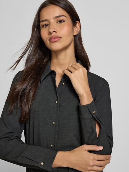 JOOP! Midi-jurk met strikceintuur, model 'DALINA' Middengrijs - 3