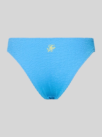 Produktfoto, Bikini Slip mit strukturierter Oberfläche von TOMMY HILFIGER in Optik: Unifarben, Label-Applikation, Materialverarbeitung: Crinkle