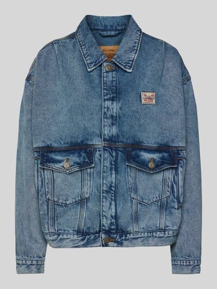 American Vintage Jeansjacke mit Pattentaschen Modell 'JOYBIRD' Blau 2