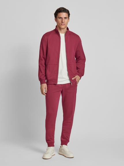 JOY Sweatjacke mit Stehkragen Modell 'DORIN' Bordeaux 1